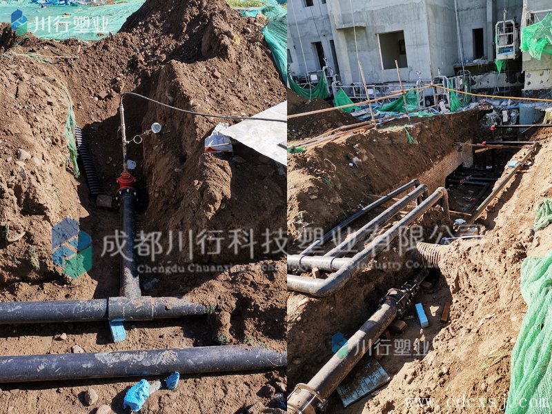 川行西安地质中心办公楼AGR给水管道系统施工工程实例